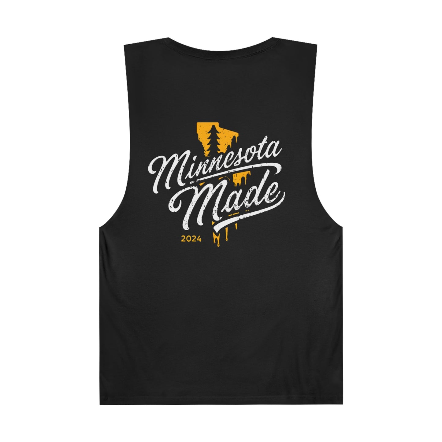 Unisex Tank Top with Minnesota Made Design - Black and Coal