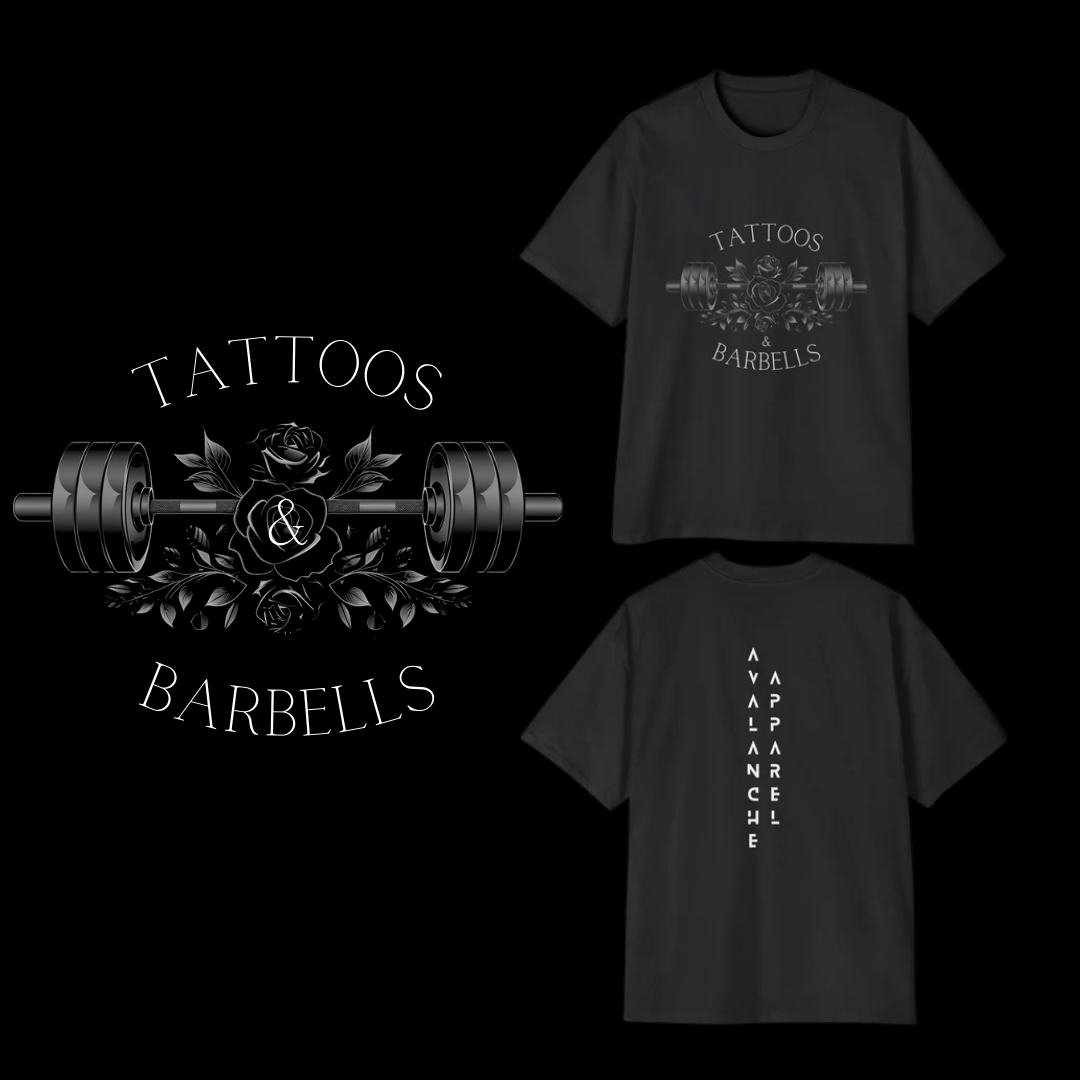 Heavywight Oversized Tee - Tattoos & Barbells