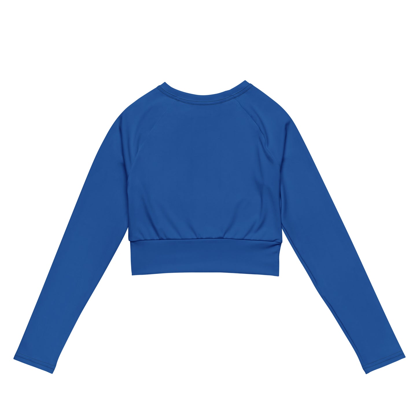 Women's Long Sleeve Crop Top (Blue)
