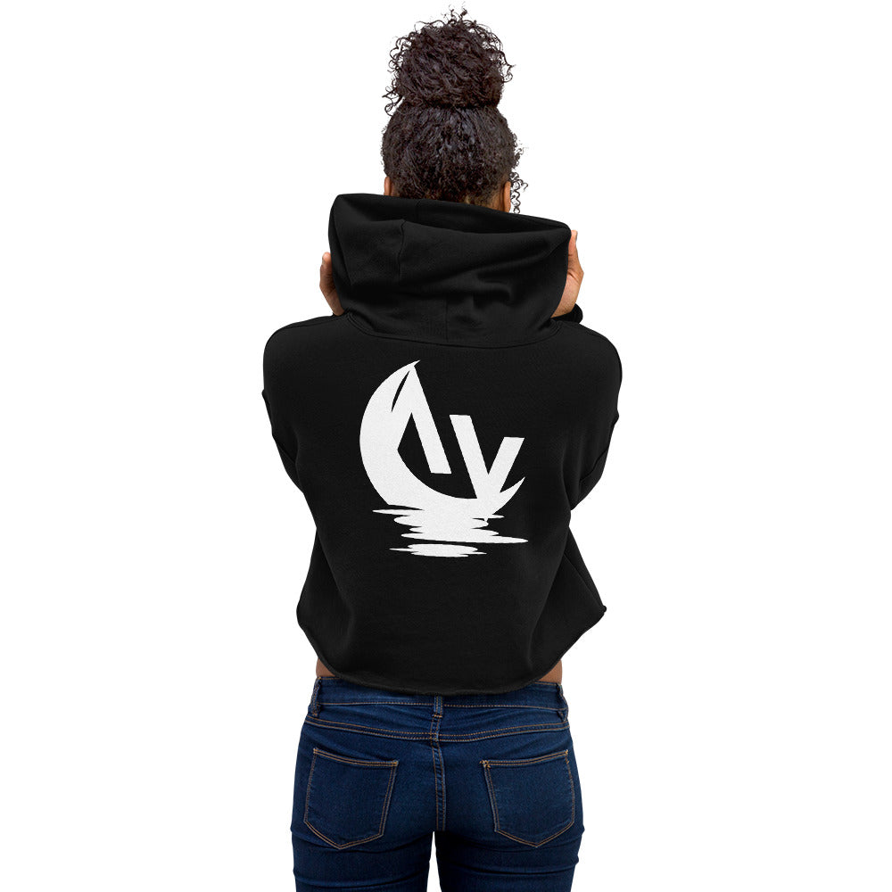 Women's Embroidered Crop Hoodie