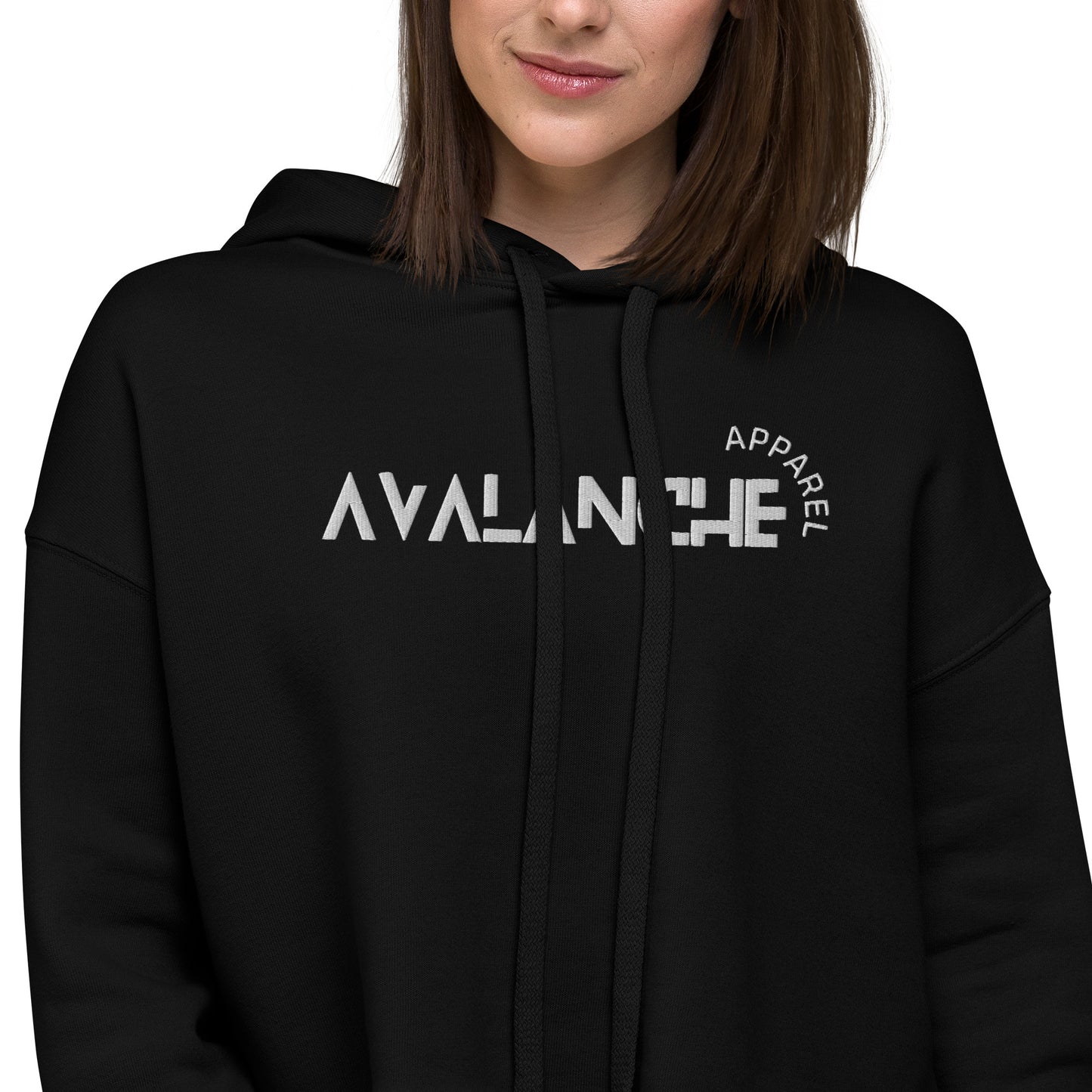 Women's Embroidered Crop Hoodie