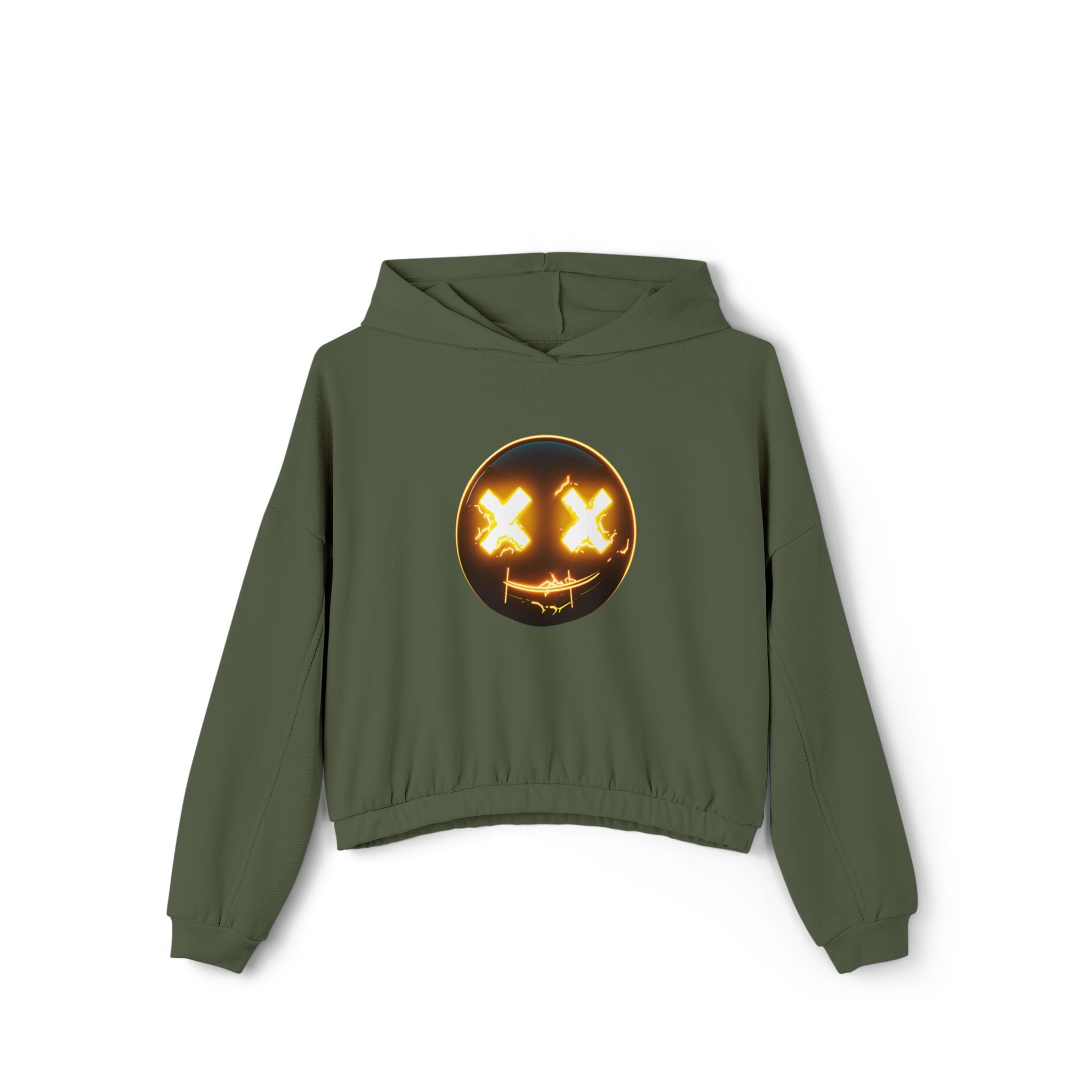 GLOW SMILIE - Women's Cinched Hoodie