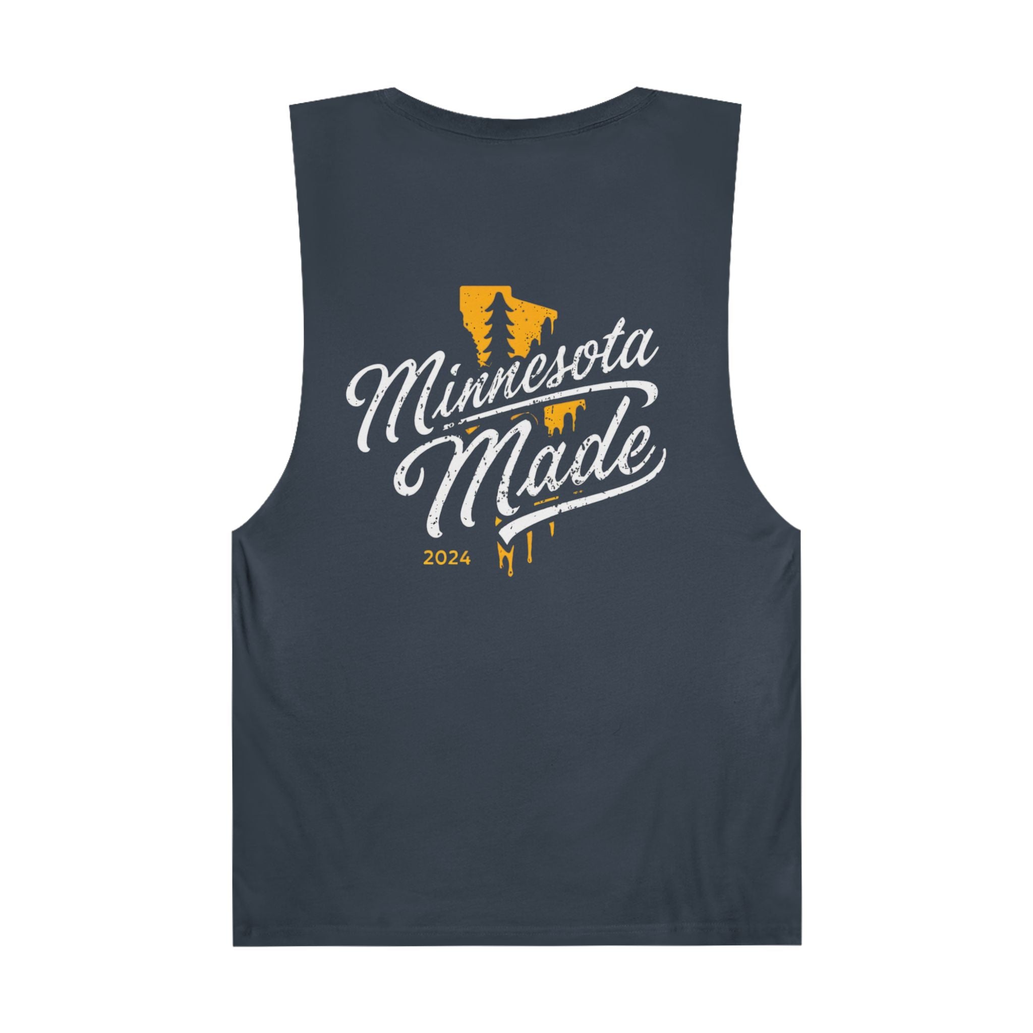 Unisex Tank Top with Minnesota Made Design - Black and Coal