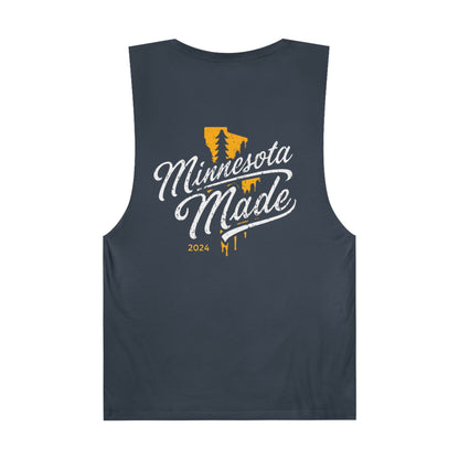 Unisex Tank Top with Minnesota Made Design - Black and Coal