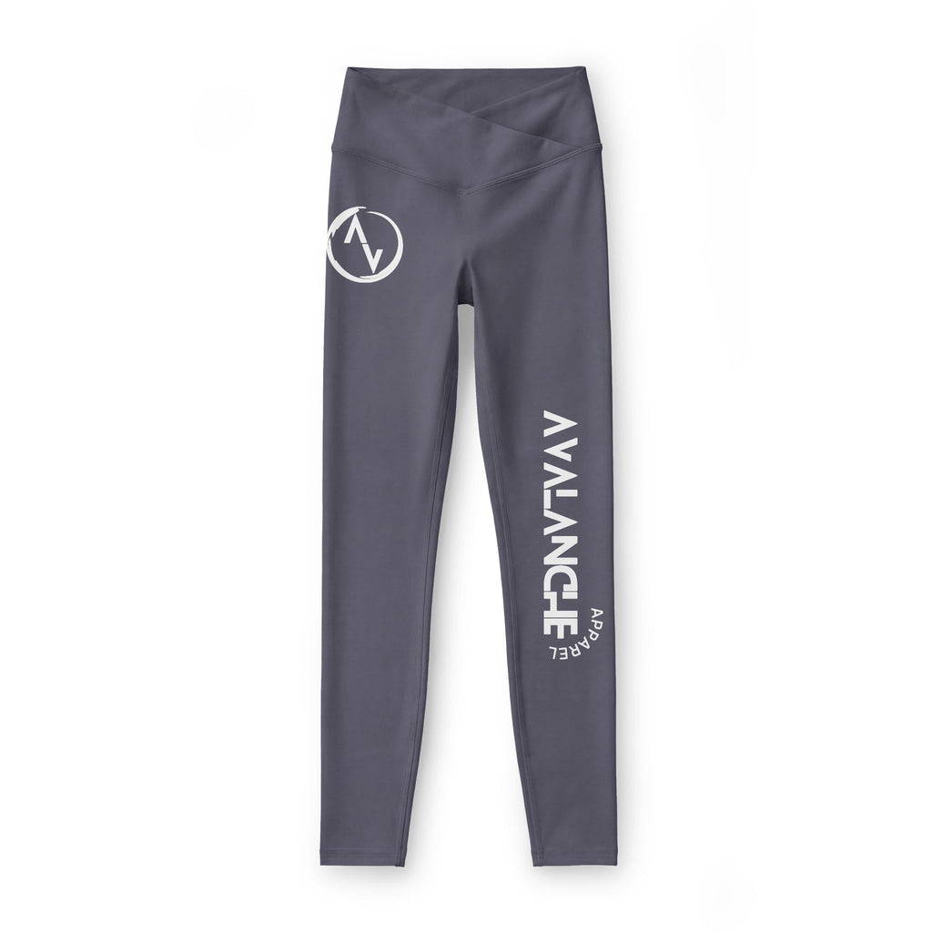 Avalanche Branded Women’s Leggings — High-Waist Black Athletic Yoga Pants