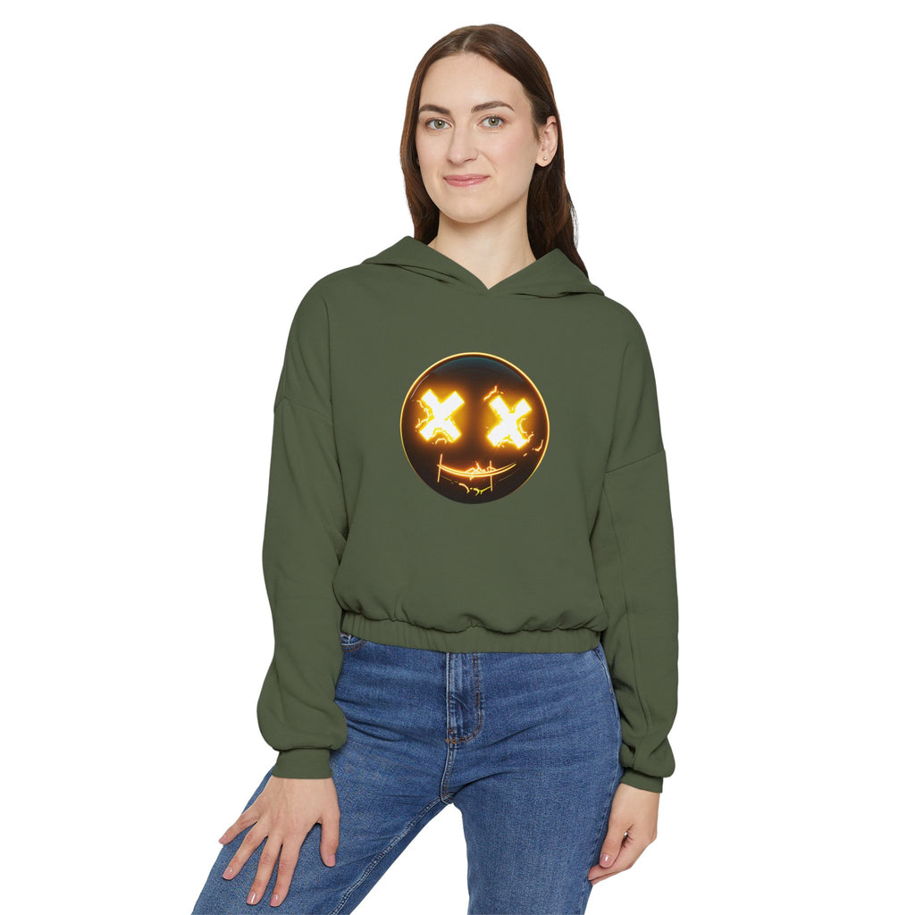 GLOW SMILIE - Women's Cinched Hoodie