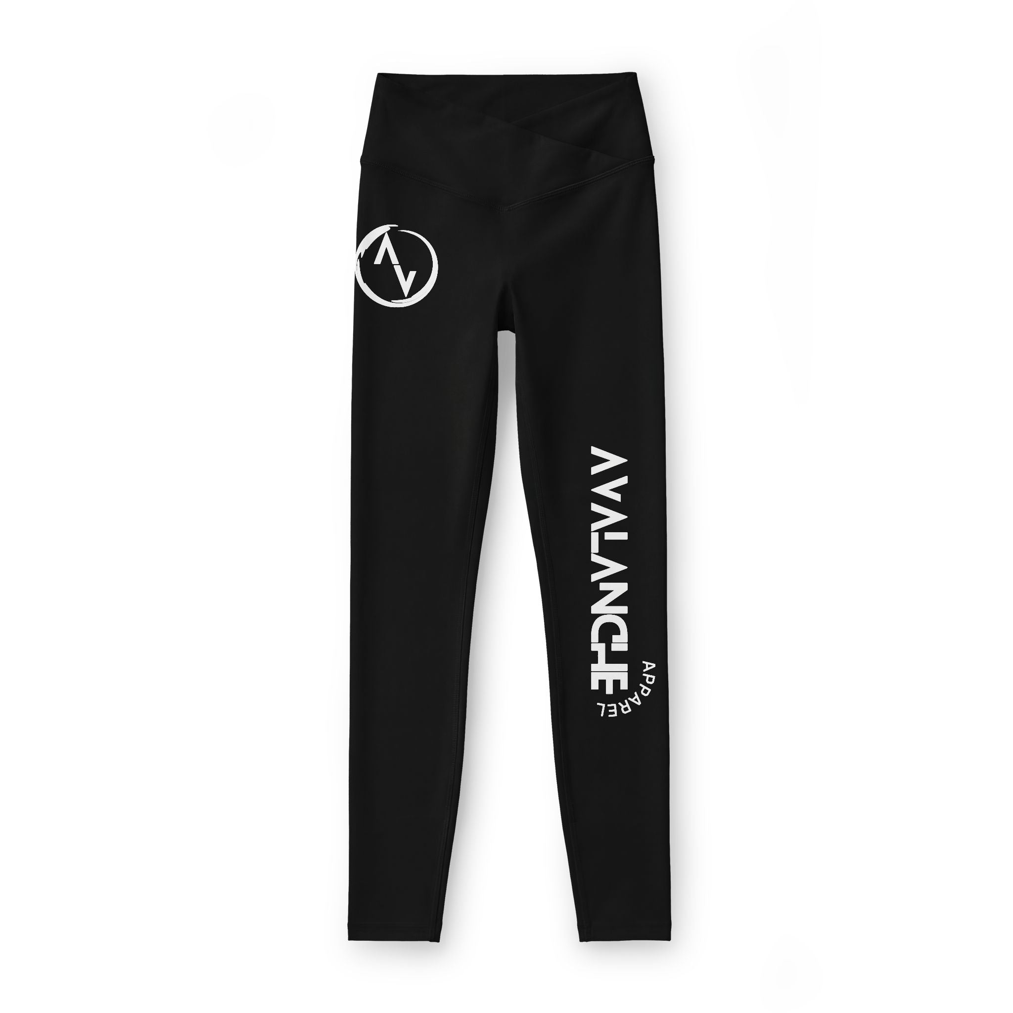 Avalanche Branded Women’s Leggings — High-Waist Black Athletic Yoga Pants