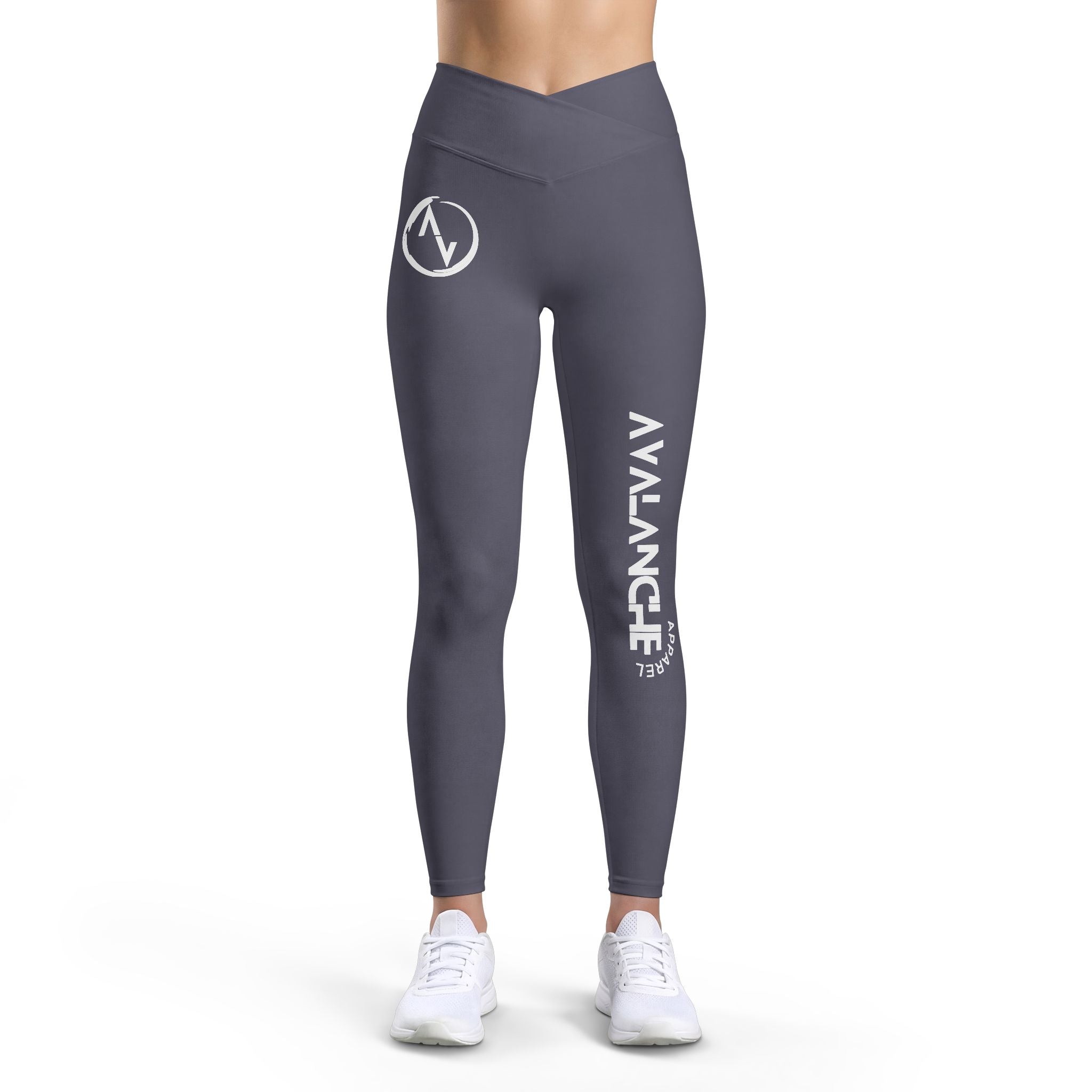 Avalanche Branded Women’s Leggings — High-Waist Black Athletic Yoga Pants