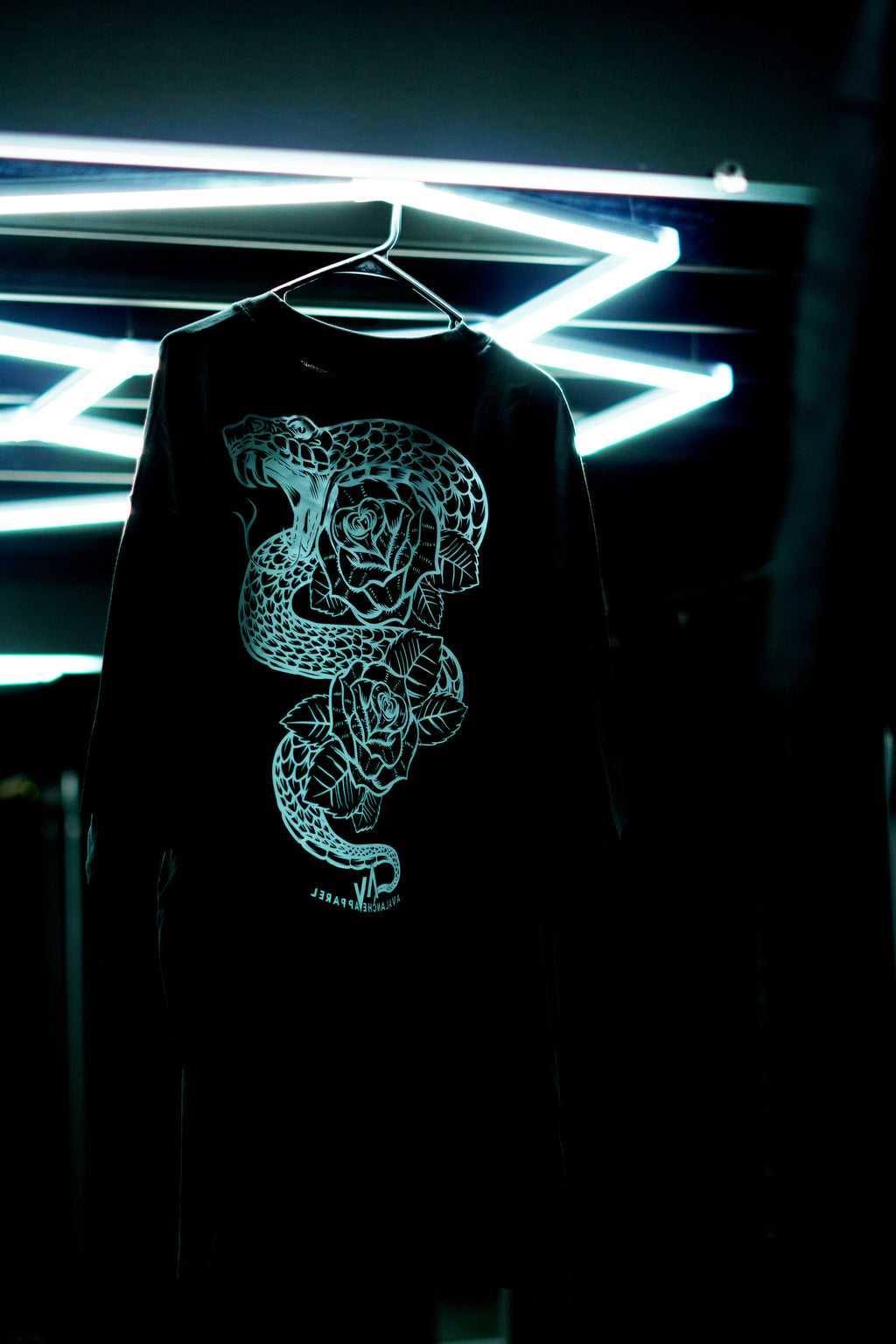 SINE GOTHIC Oversized High Neck T-Shirt - BLACK/WHITE