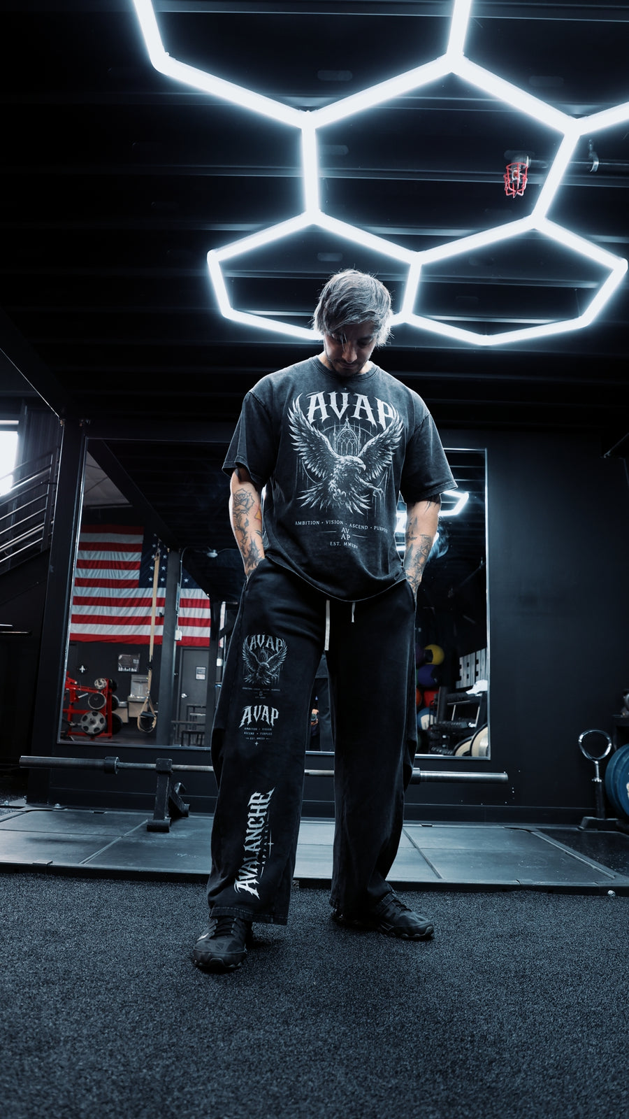 Unisex Mineral Wash Barrel Leg Pants
