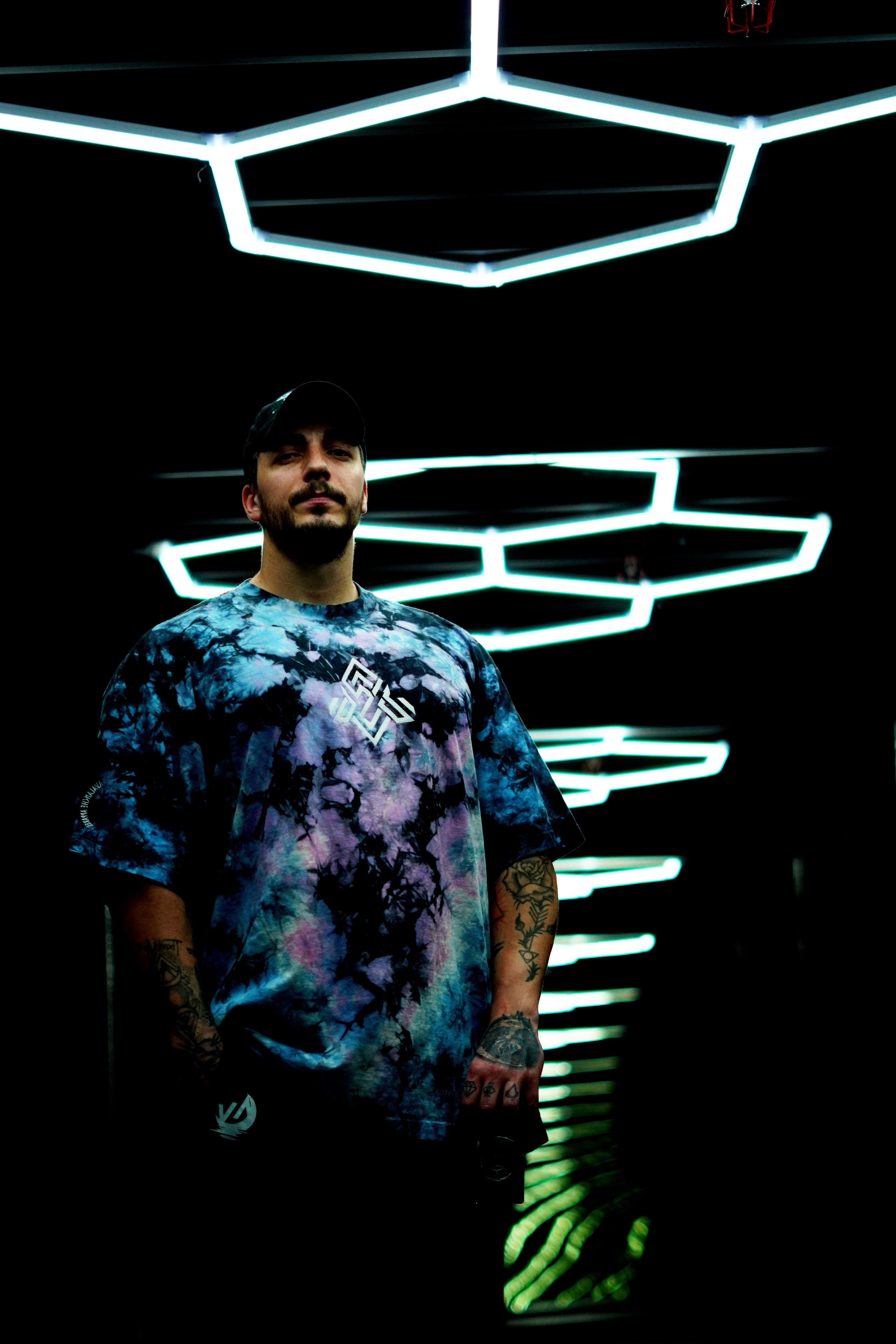 OVERSIZED TIE-DYE EMBROIDERED SHIRT