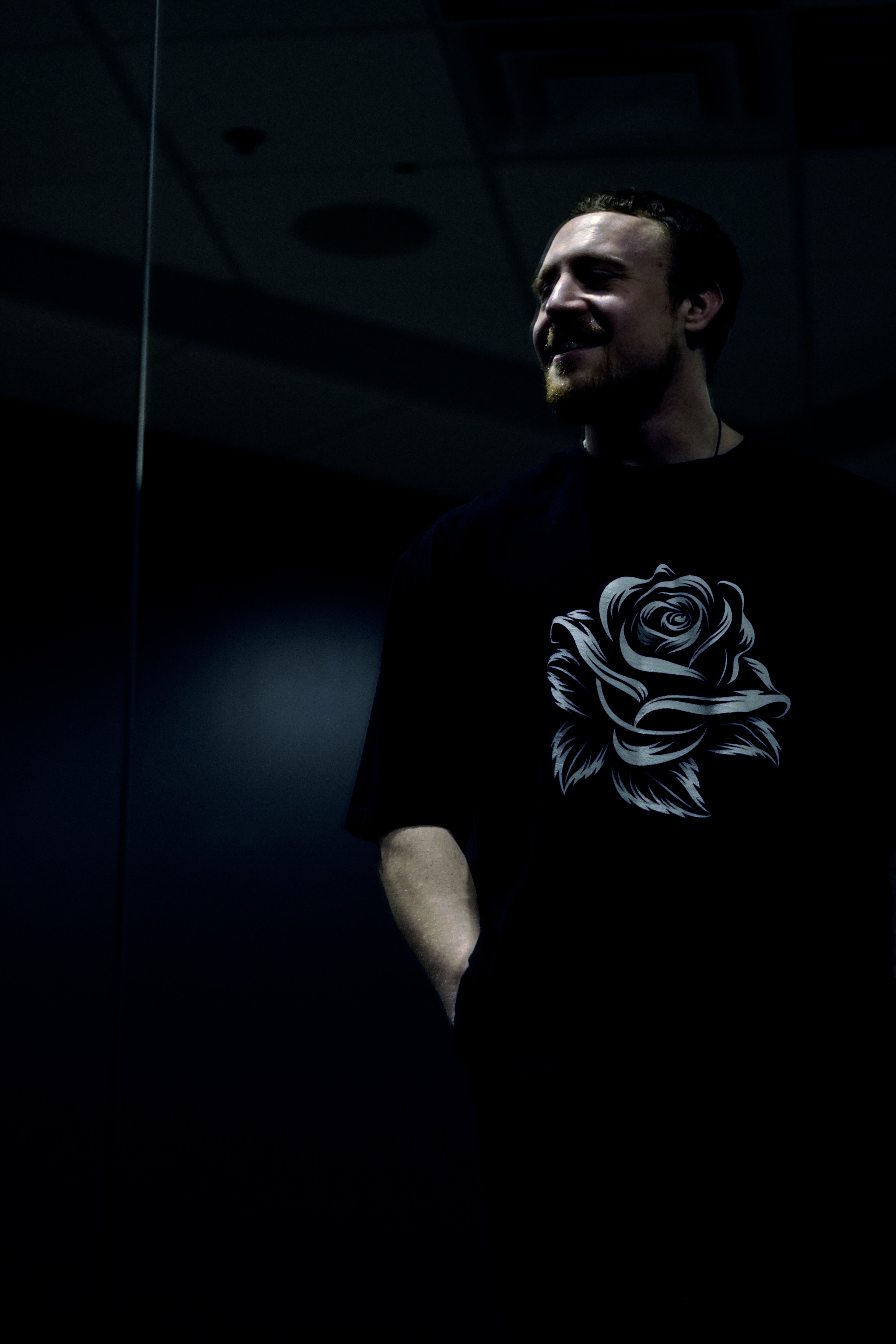 GOTHIC ROSE Unisex Oversized High Neck T-Shirt