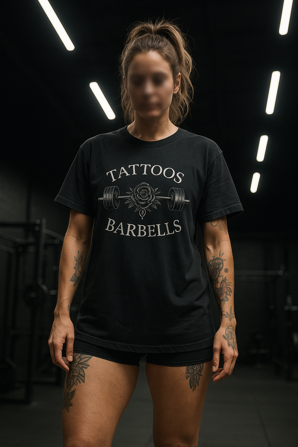 Heavywight Oversized Tee - Tattoos & Barbells