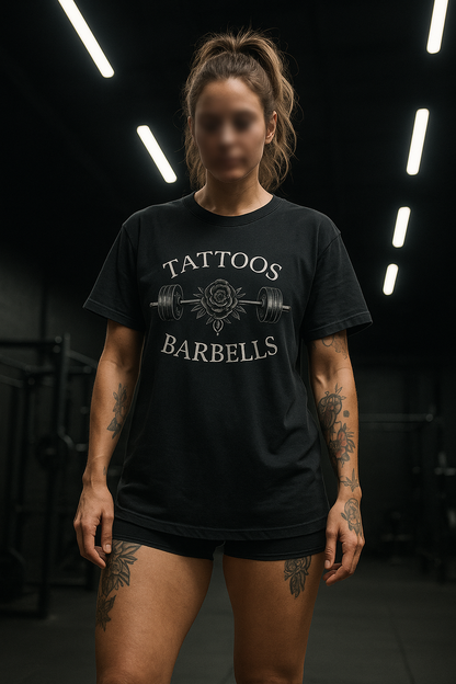 Heavywight Oversized Tee - Tattoos & Barbells