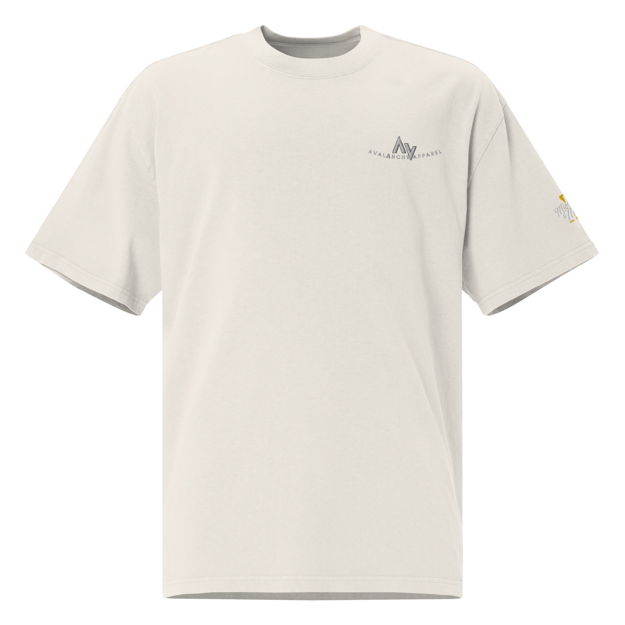 Premium Oversized Faded T-Shirt - Embroidered