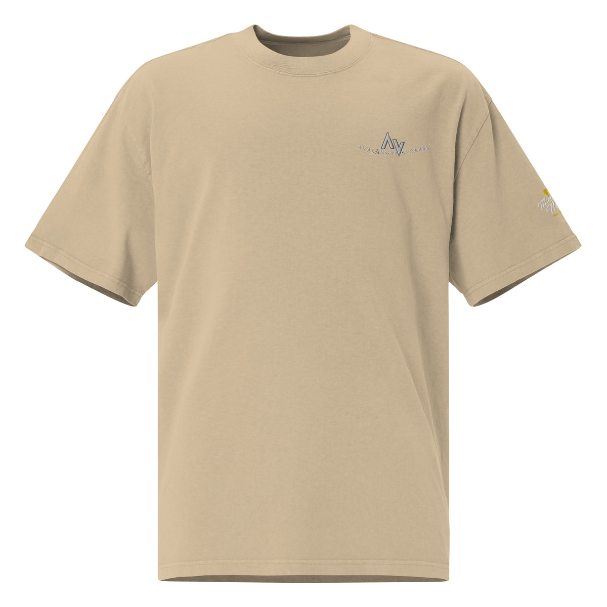 Premium Oversized Faded T-Shirt - Embroidered