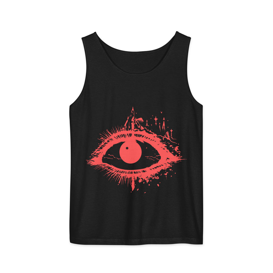 SNAKE-EYE Unisex Garment-Dyed Tank Top - RED