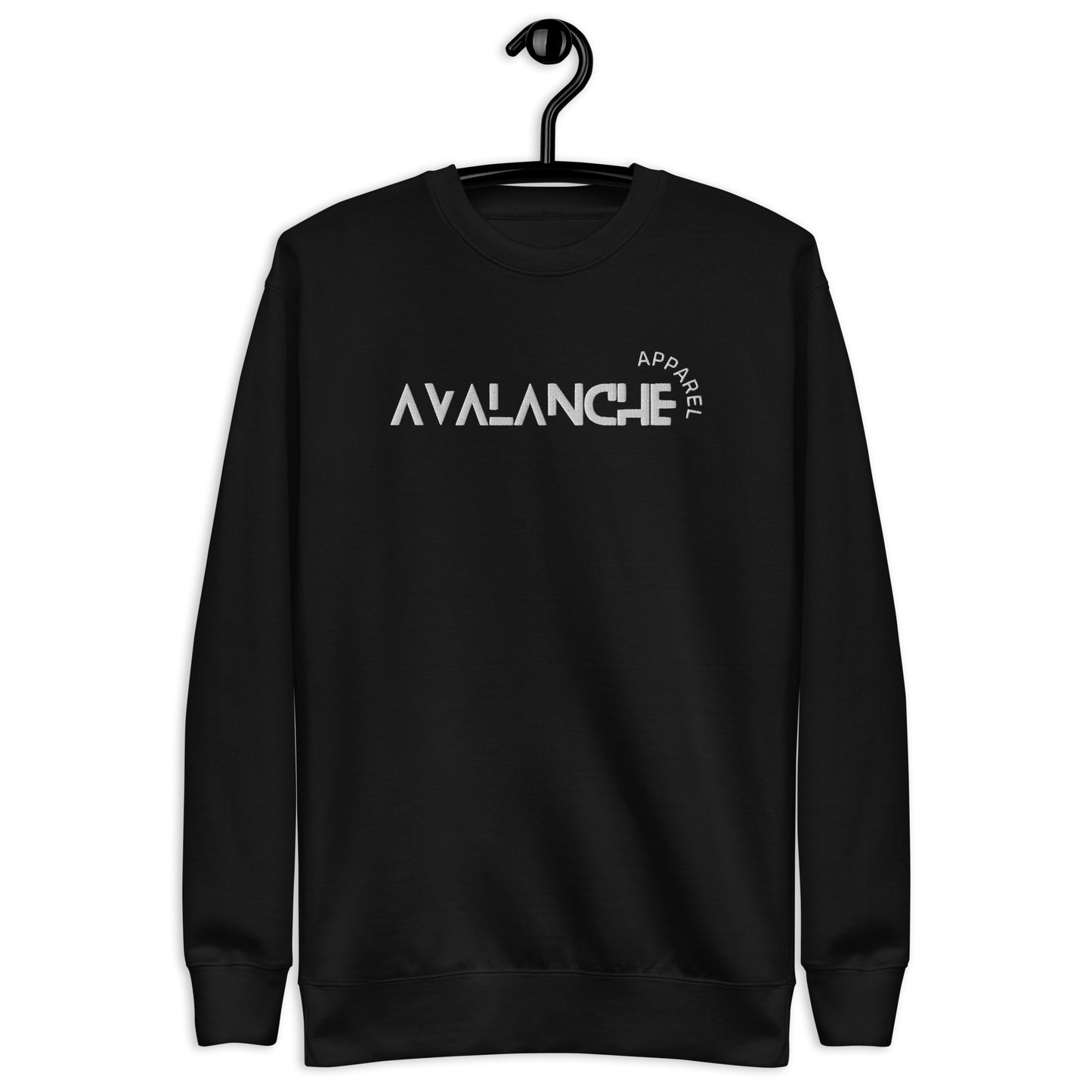 Embroidered Crew Neck/Pump Cover - Black