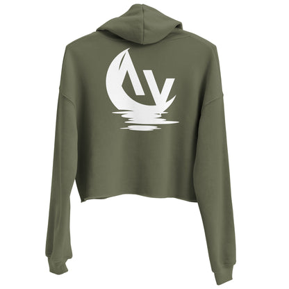 Women's Embroidered Crop Hoodie
